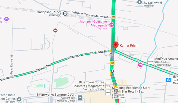 Kumar Prism Location Map